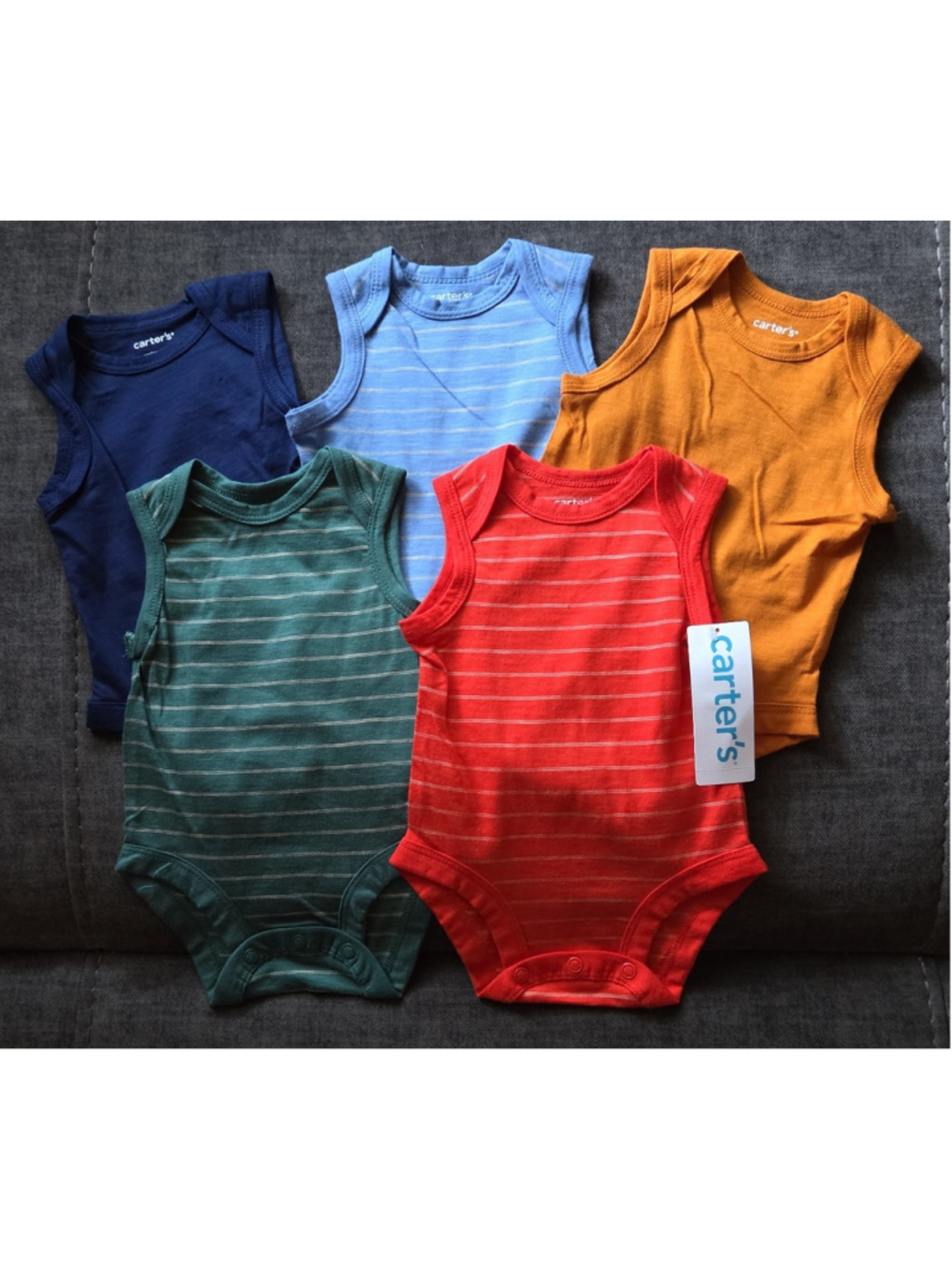 Baby Boy 5 piece bodysuits set size Newborn